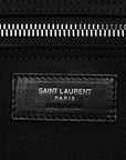 Linen Calfskin Rive Gauche Tote Black