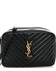 Calfskin Matelasse Monogram Lou Camera Bag Black