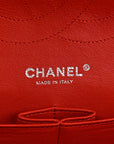 Lambskin Quilted Jumbo Double Flap Red