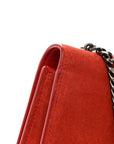 Suede Star Medium Classic Monogram Kate Satchel Berry Red