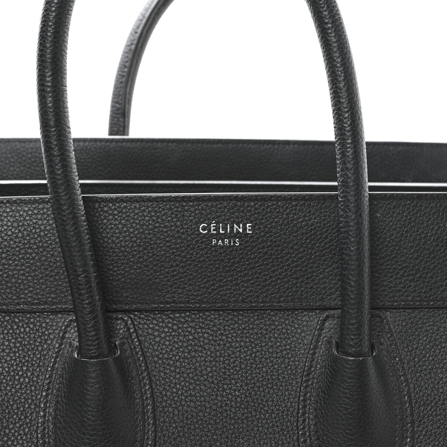 Drummed Calfskin Mini Luggage Black