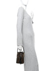 Vitello Liberty F is FNDI Bi-Color FF 1974 Embossed Mini Mon Tresor Bucket Bag Maya Black