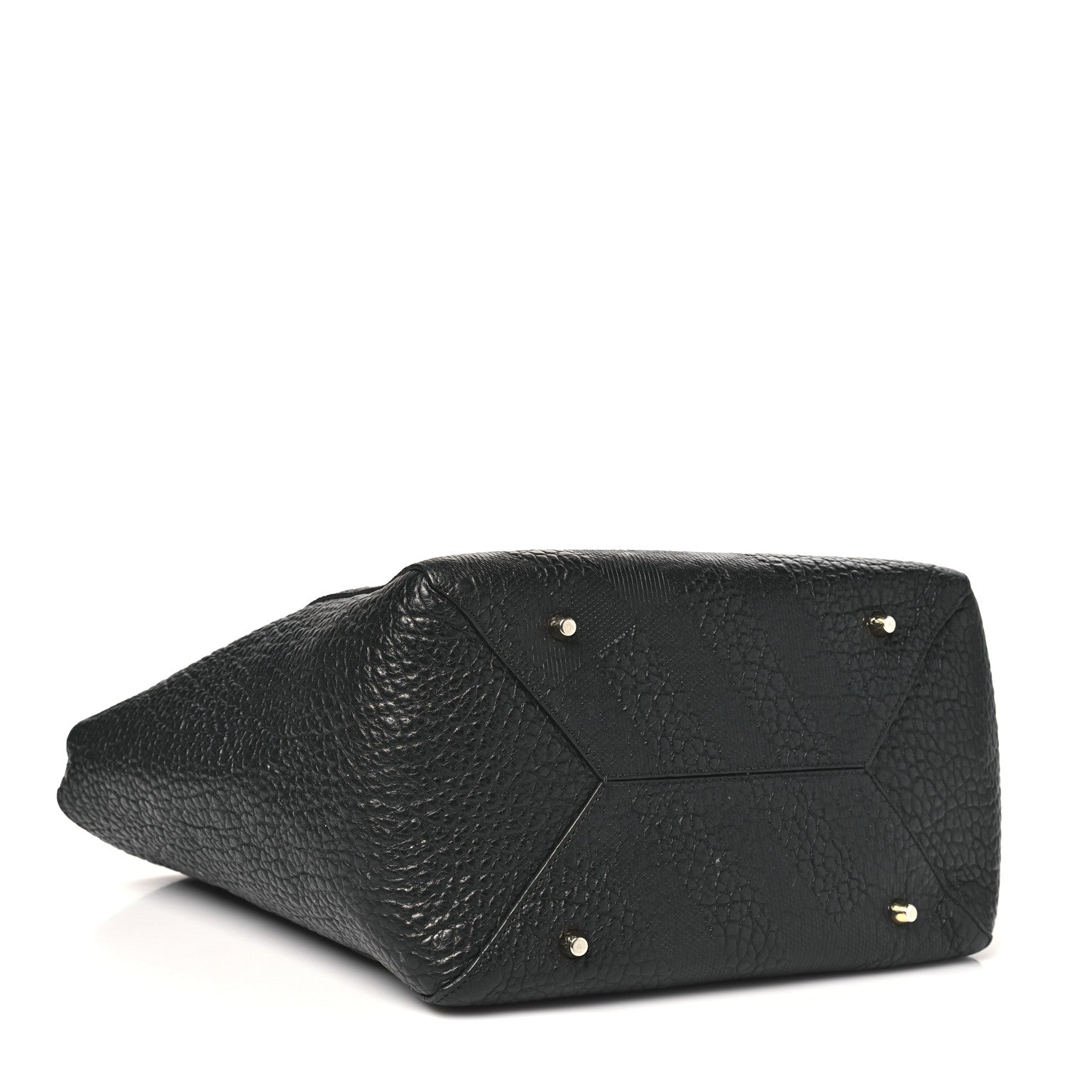Heritage Grain Check Embossed Medium Dewsbury Tote Black