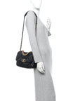 Lambskin Quilted Medium CHNL 19 Flap Black
