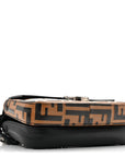 Vitello Dolce F is FNDI FF Embossed Micro Double Baguette Tobacco Black
