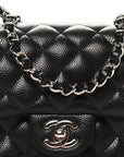 Caviar Quilted Mini Square Flap Black
