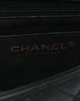 Lambskin Quilted Mini Rectangular Flap Black
