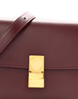 Liege Calfskin Teen Classic Box Flap Bag Burgundy