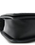 Wrinkled Lambskin Chevron Quilted New Medium Boy Flap Navy Blue