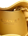 Suede Quilted Mini CHNL 25 Handbag Yellow