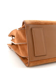 Suede Calfskin Studded Small Sac De Jour Caramel Cognac