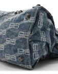 Denim BB Monogram Neo Cagole City Handbag Blue