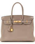 Togo Birkin 30  Gris Tourterelle
