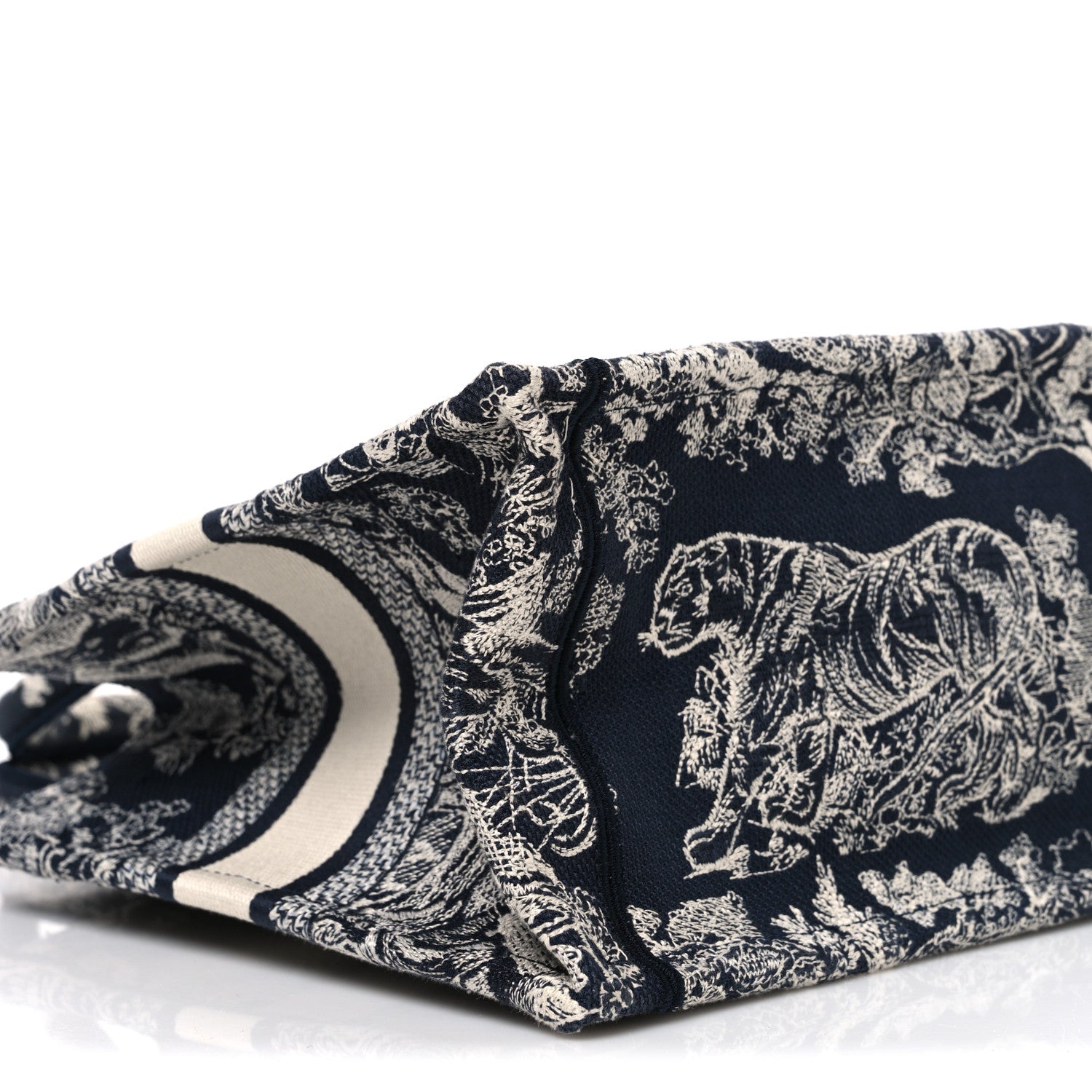 Canvas Embroidered Small D1ORiviera Toile De Jouy Book Tote Blue