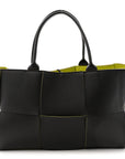 Nappa Maxi Intrecciato Medium Arco Tote Fondant Kiwi