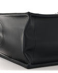 Oblique Calfskin Small Book Tote With Strap Blue Multicolor