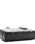 Lambskin Cannage Small Lady D-Joy Black