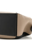 Calfskin Small Puzzle Bag Sand Soft White Black