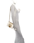 Lizard Chevron Small Boy Flap White Gold