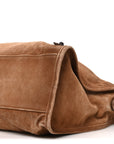 Waxed Suede Calfskin Classic Hardware Medium Le City Camel