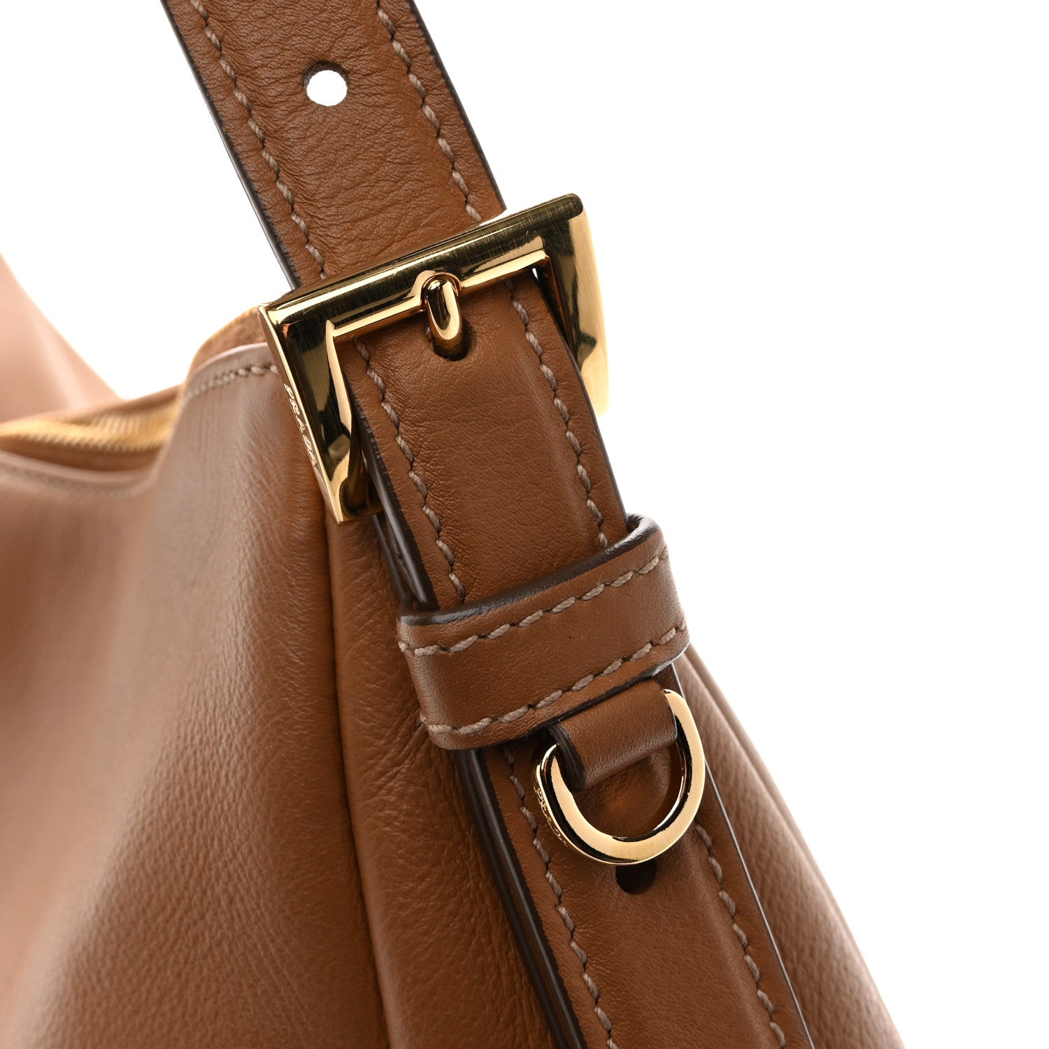 Soft Calfskin Large Aimee Shoulder Bag Caramel