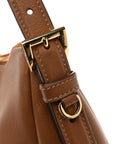 Soft Calfskin Large Aimee Shoulder Bag Caramel