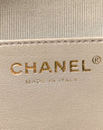 Suede Quilted Medium CHNL 25 Handbag Dark Grey