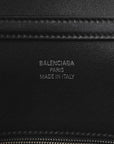Natural Smooth Calfskin Medium Rodeo Top Handle Handbag Black