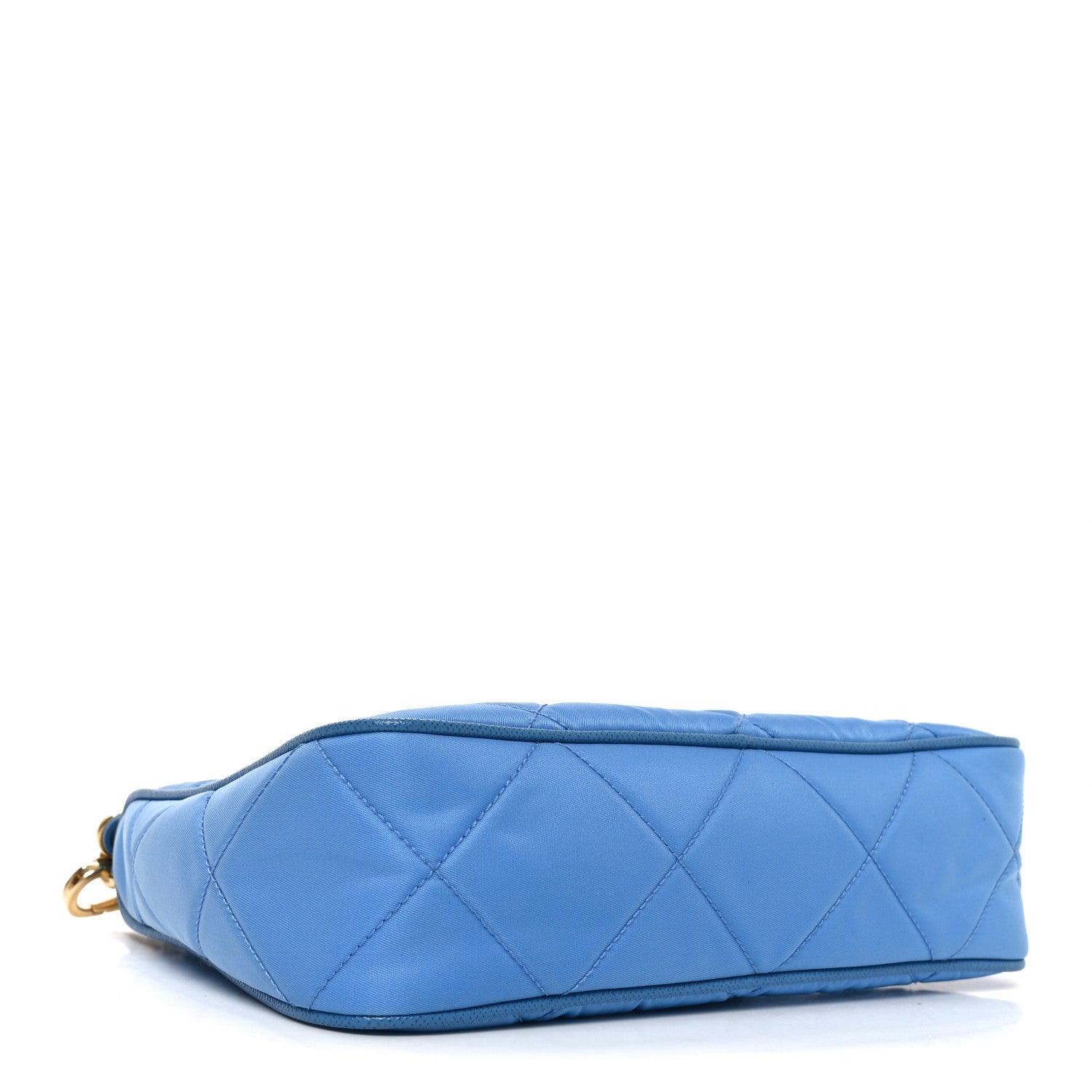 Re-Nylon Saffiano Stitched Mini Re-Edition 1995 Chaine Shoulder Bag Blue
