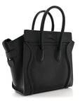 Drummed Calfskin Micro Luggage Black