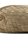 Suede Calfskin Intrecciato Teen Jodie Hobo Beige