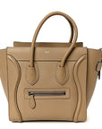 Drummed Calfskin Micro Luggage Dune