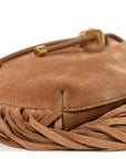 Suede Mini Fringe Tassel Bag Toffee