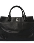 Caviar Medium Cerf Executive Shopper Tote Black