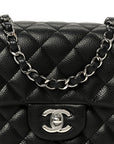 Caviar Quilted Mini Square Flap Black