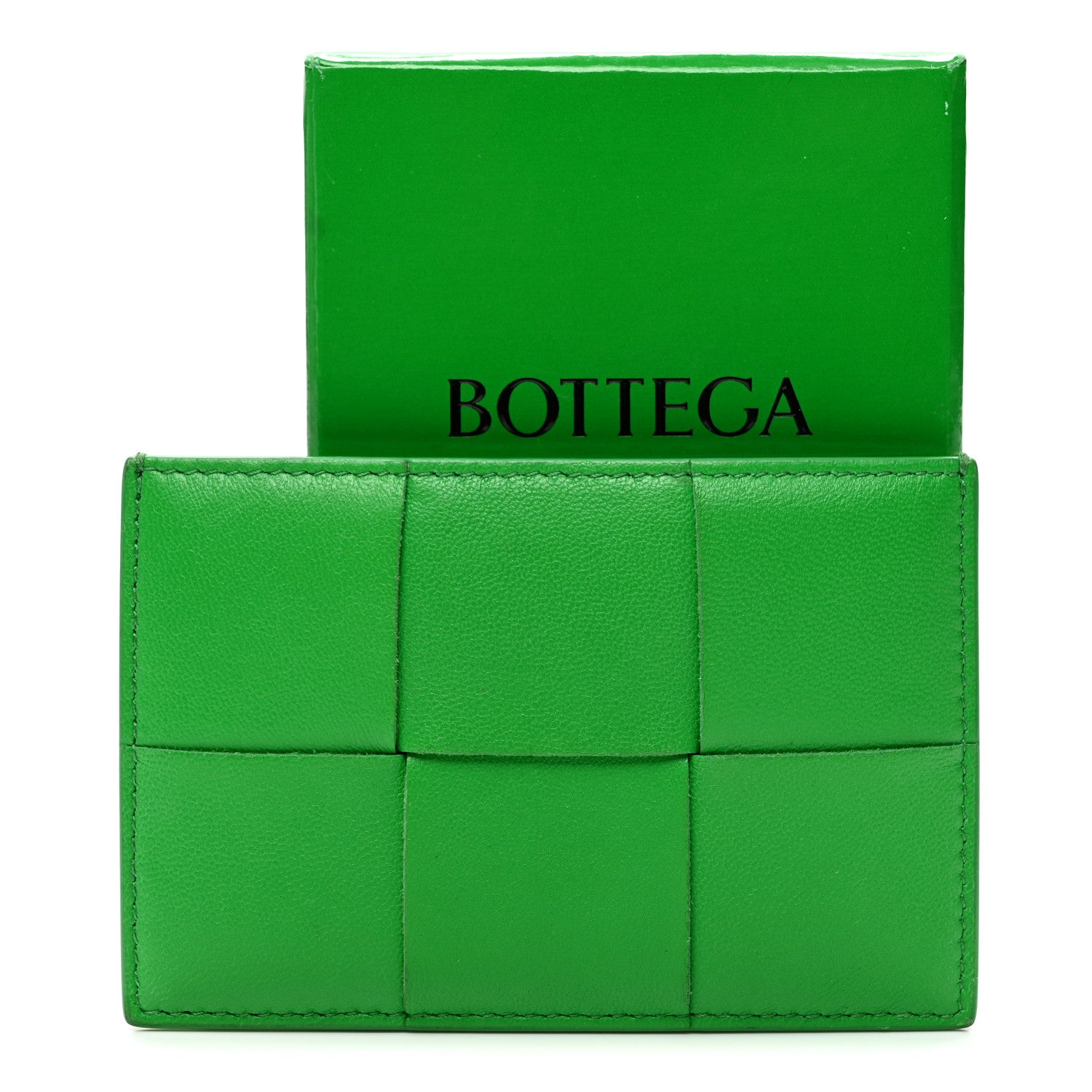 Nappa Maxi Intrecciato Card Holder Parakeet