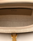 GG Supreme Monogram Textured Dollar Calfskin Mini Jackie 1961 Hobo Beige Mystic White Oatmeal