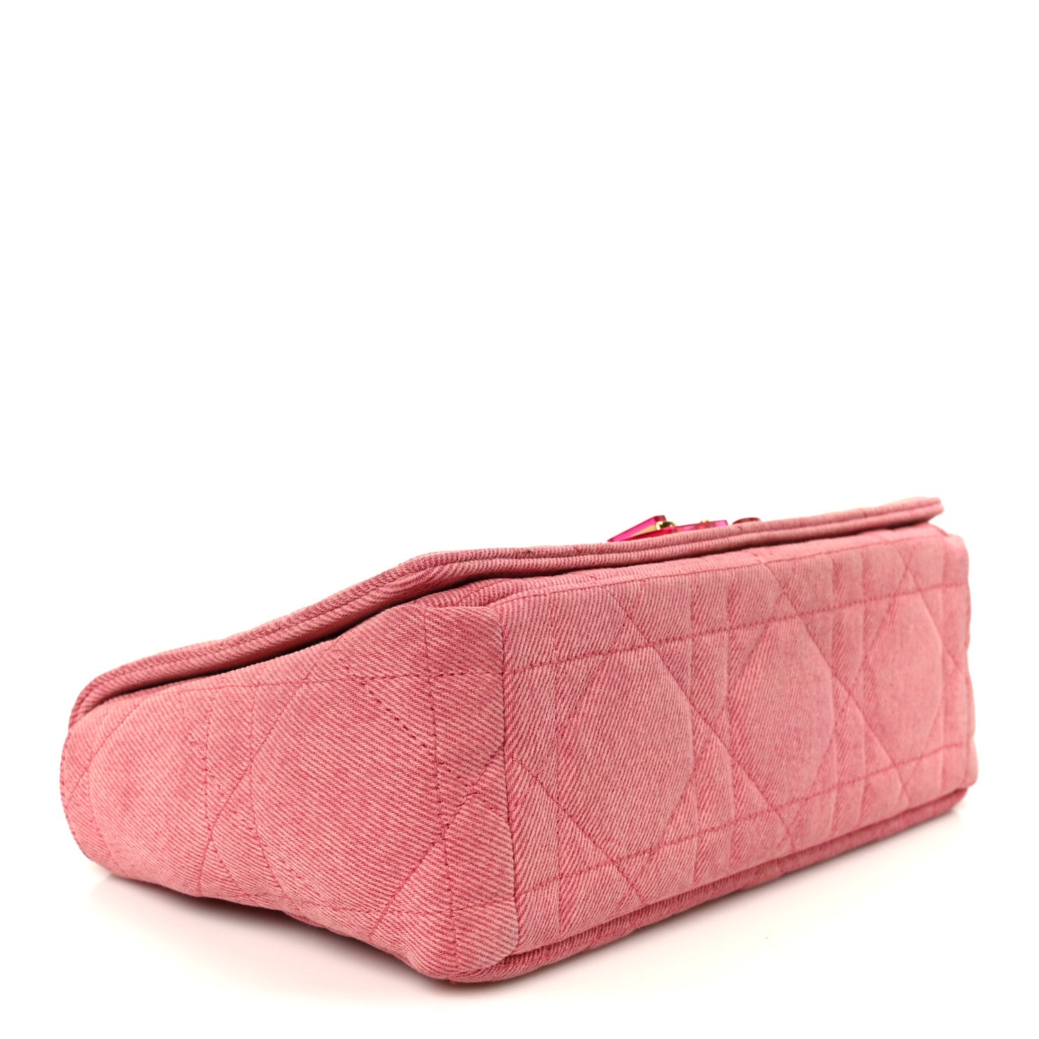 Denim Macrocannage Medium Caro Bag Fuchsia Multicolor
