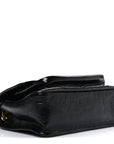 Crinkled Calfskin Matelasse Monogram Baby Niki Chain Satchel Black