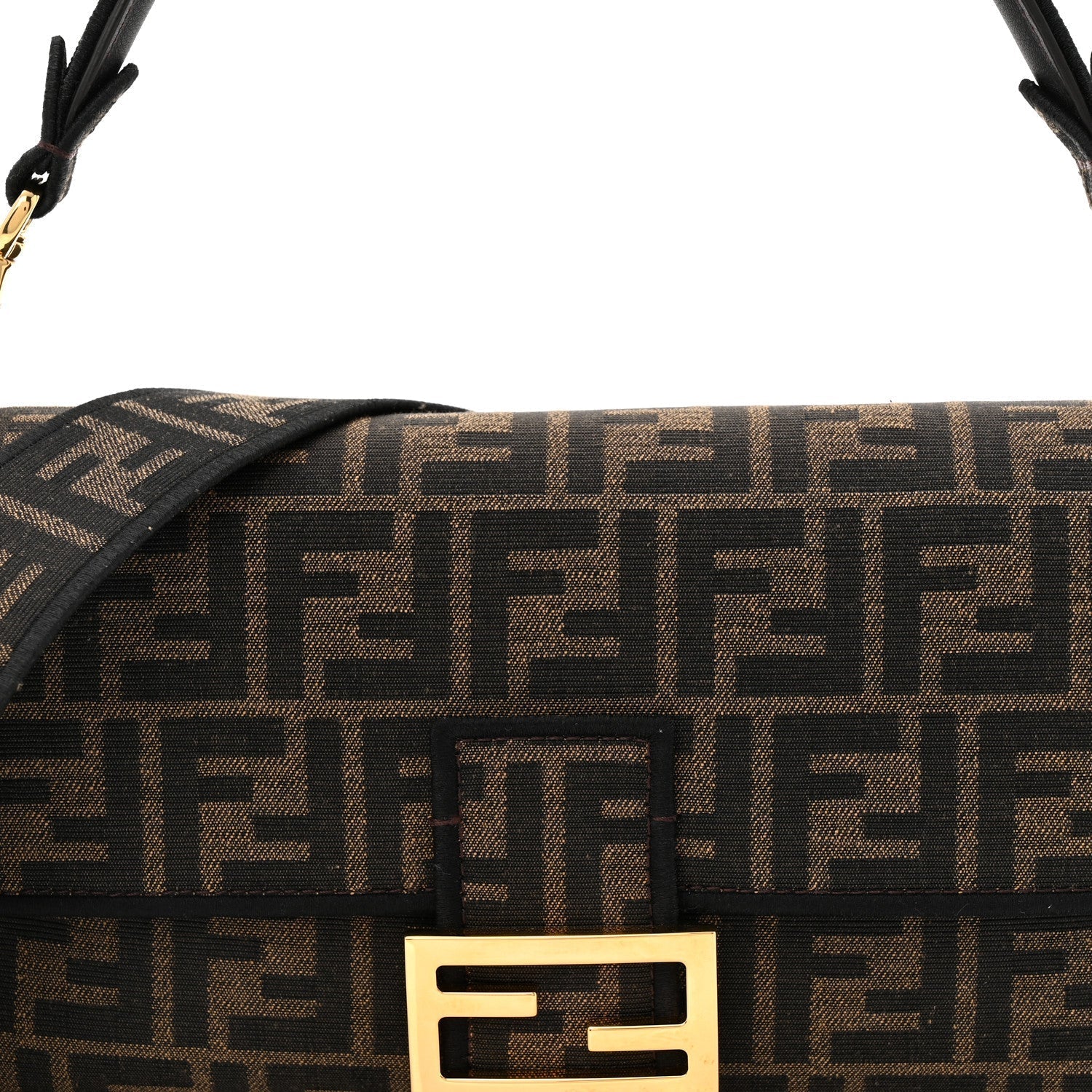 Fabric Jacquard FF 1974 Medium Baguette Tobacco Moro Black