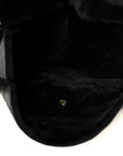 Shearling Quilted Medium Single Flap Black