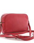 Pebbled Calfskin Small Soho Disco Bag Vibrant Red