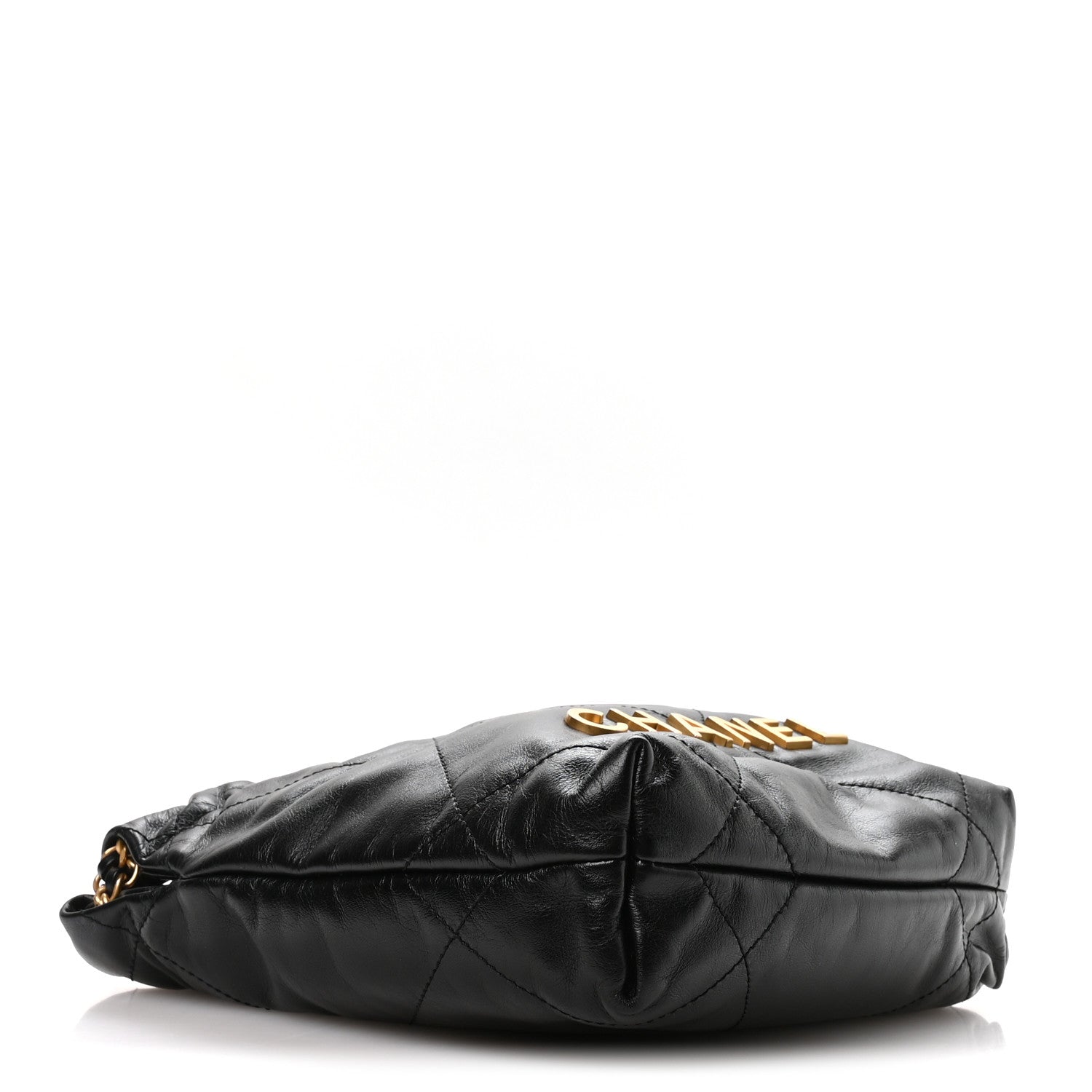 Shiny Calfskin Quilted Mini CHNL 22 Black