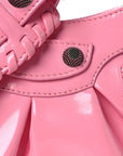 Patent Faux Leather Le Cagole Shoulder Bag XS Sweet Pink