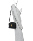 Calfskin Matelasse Monogram Lou Camera Bag Black