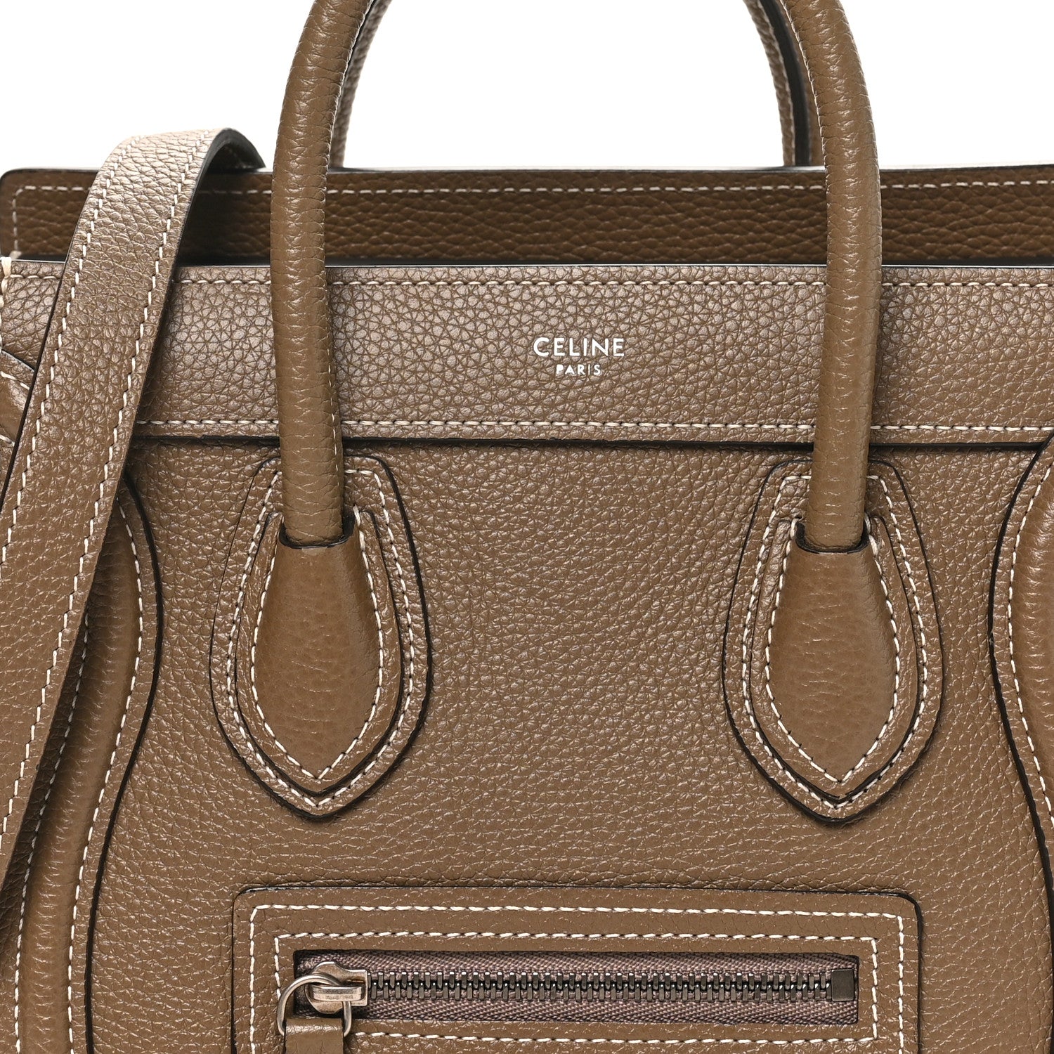 Drummed Calfskin Nano Luggage Souris