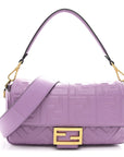 Nappa FF 1974 Embossed Baguette Agapanto