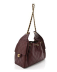 Caviar Quilted Small CHNL 25 Handbag Burgundy