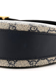 GG Supreme Monogram Small Messenger Shoulder Bag Beige Blue Navy