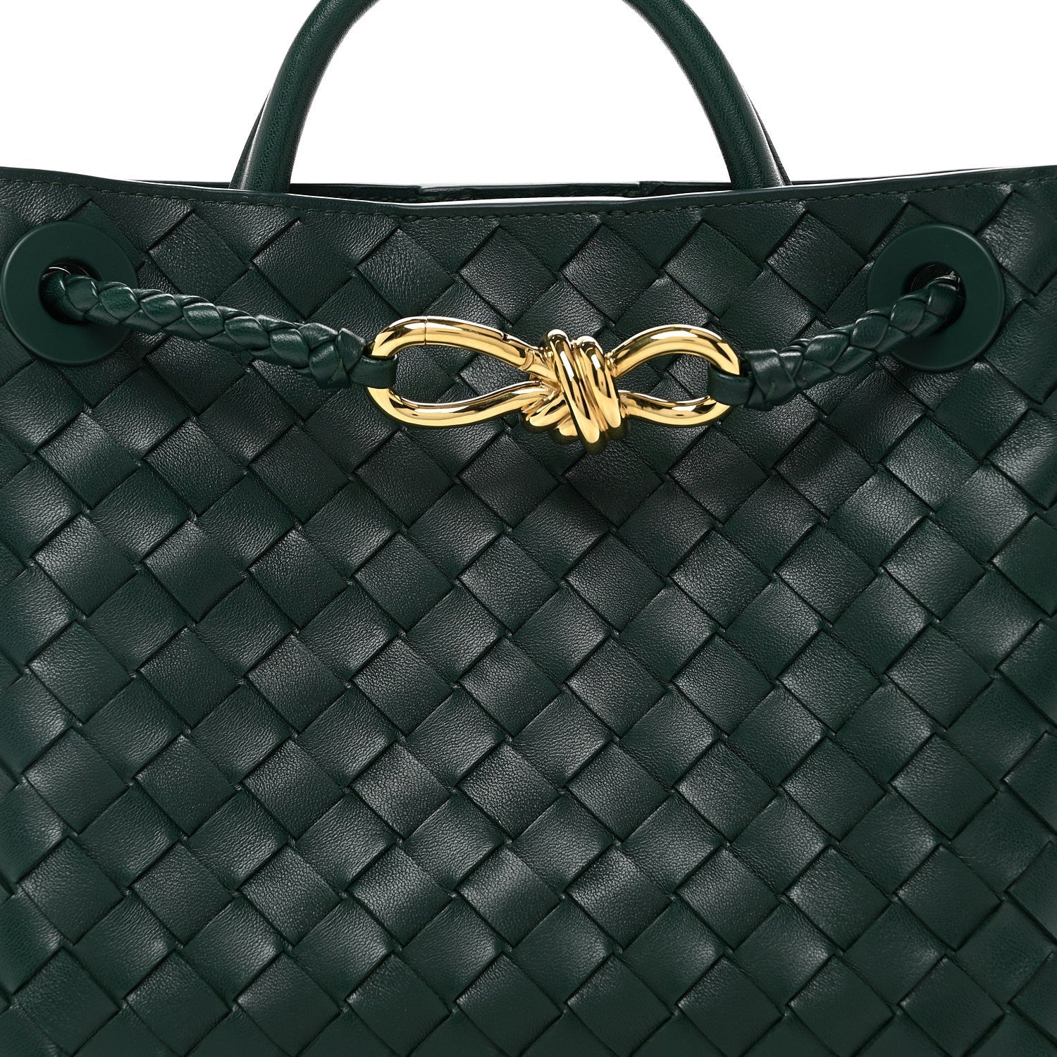 Nappa Intrecciato Small Andiamo Shoulder Bag Emerald Green